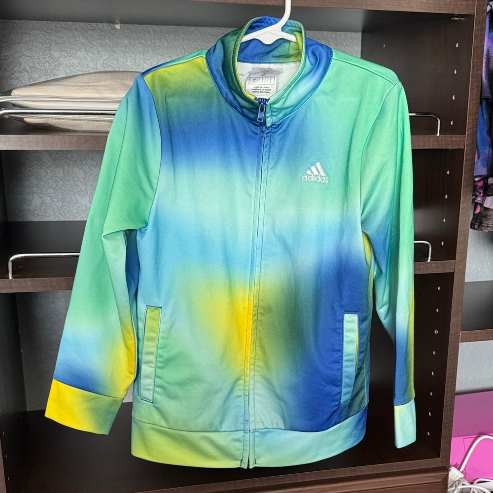Adidas Kids Swim Coverup - Blue, Green, and Yellow